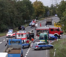 Schwerer Frontalzusammenstoß auf der B3 Höhe Nußloch – 3 Schwerstverletzte