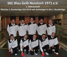 Keglervereinigung SKC Blau Gelb Nußloch in 1. Bundesliga aufgestiegen