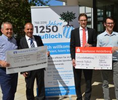 Nußlocher Gemeindejubiläum: Großzügige Spenden von Sparkasse und Volksbank