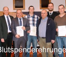 Blutspenderehrungen in Nussloch – auch Bgm. Rühl gehörte zu den Geehrten
