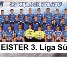 SG Nußloch Handballer gewannen Meisterschaft in der 3. Liga Süd