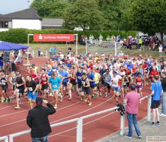 Fast 300 Teilnehmer (und ein Hund) beim Nußlocher Wiesenlauf