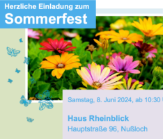 Herzliche Einladung zum Sommerfest der Evangelischen Heimstiftung
