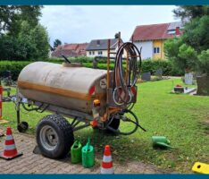 Temporäre Wasserstelle auf dem Friedhof eingerichtet