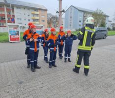 Jugendfeuerwehr bei Löschübung