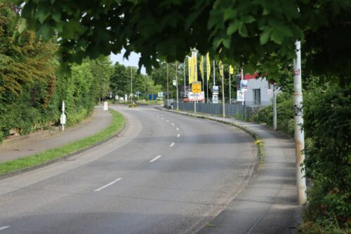 Die Hauptstraße zwischen Carl-Benz-Straße und Industriestraße wird saniert und umgestaltet. Foto: Gemeinde Sandhausen