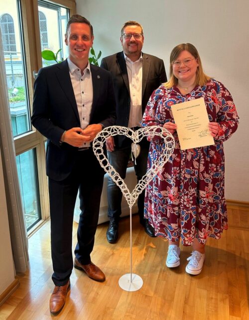 (V. l. n. r.) Joachim Förster, Christian Laier und Patricia Seip. Foto: Gemeinde Nußloch