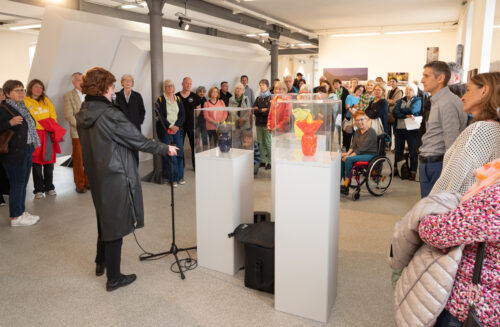 Auf großes Interesse stießen in diesem Jahr die Radiale-Ausstellungen des Rhein-Neckar-Kreises, wie hier in der Alten Zigarrenfabrik in Leimen anlässlich der Radiale-Rundreise.