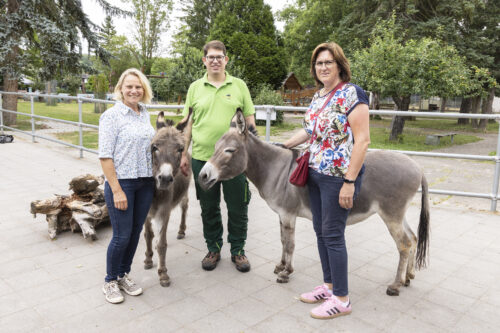 Christiane Staab MdL, Vereinsvorsitzender Timo Teufert und Nadine Wiesendanger (CDU Rauenberg) im Rauenberger Tierpark.