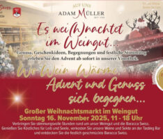 Advent im Weingut: Festlicher Start in die Adventszeit im Weingut Adam Müller