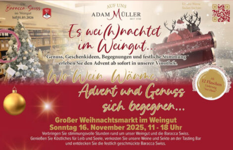 Advent im Weingut: Festlicher Start in die Adventszeit im Weingut Adam Müller