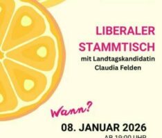 Liberaler Stammtisch mit Landtagskandidatin Claudia Felden – wir laden Sie ein!