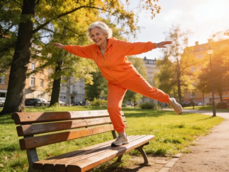 Tanten-Parkour: Wenn Parkbänke zu Turngeräten werden