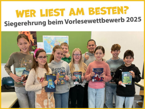 Siegerehrung beim Vorlesewettbewerb 2025
