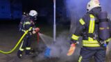 Feuerwehr Nußloch startet mit zwei Mülleimerbränden ins neue Jahr