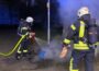 Feuerwehr Nußloch startet mit zwei Mülleimerbränden ins neue Jahr