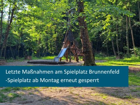 Spielplatz Brunnenfeld vorübergehend gesperrt