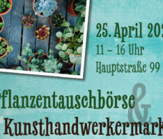 Einladung zum Kunsthandwerkermarkt und Pflanzentauschbörse