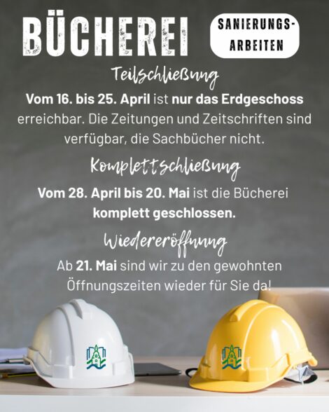 Bücherei Nußloch wegen Sanierungsarbeiten zeitweise eingeschränkt geöffnet