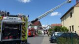 Feuerwehr Nußloch wegen gemeldeten Kaminbrand im Einsatz