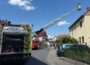 Feuerwehr Nußloch wegen gemeldeten Kaminbrand im Einsatz