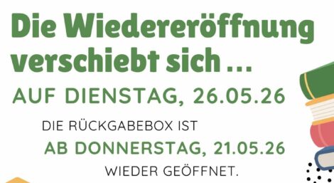 Kurze Wartezeit für Leseratten: Wiedereröffnung der Bücherei am 26. Mai