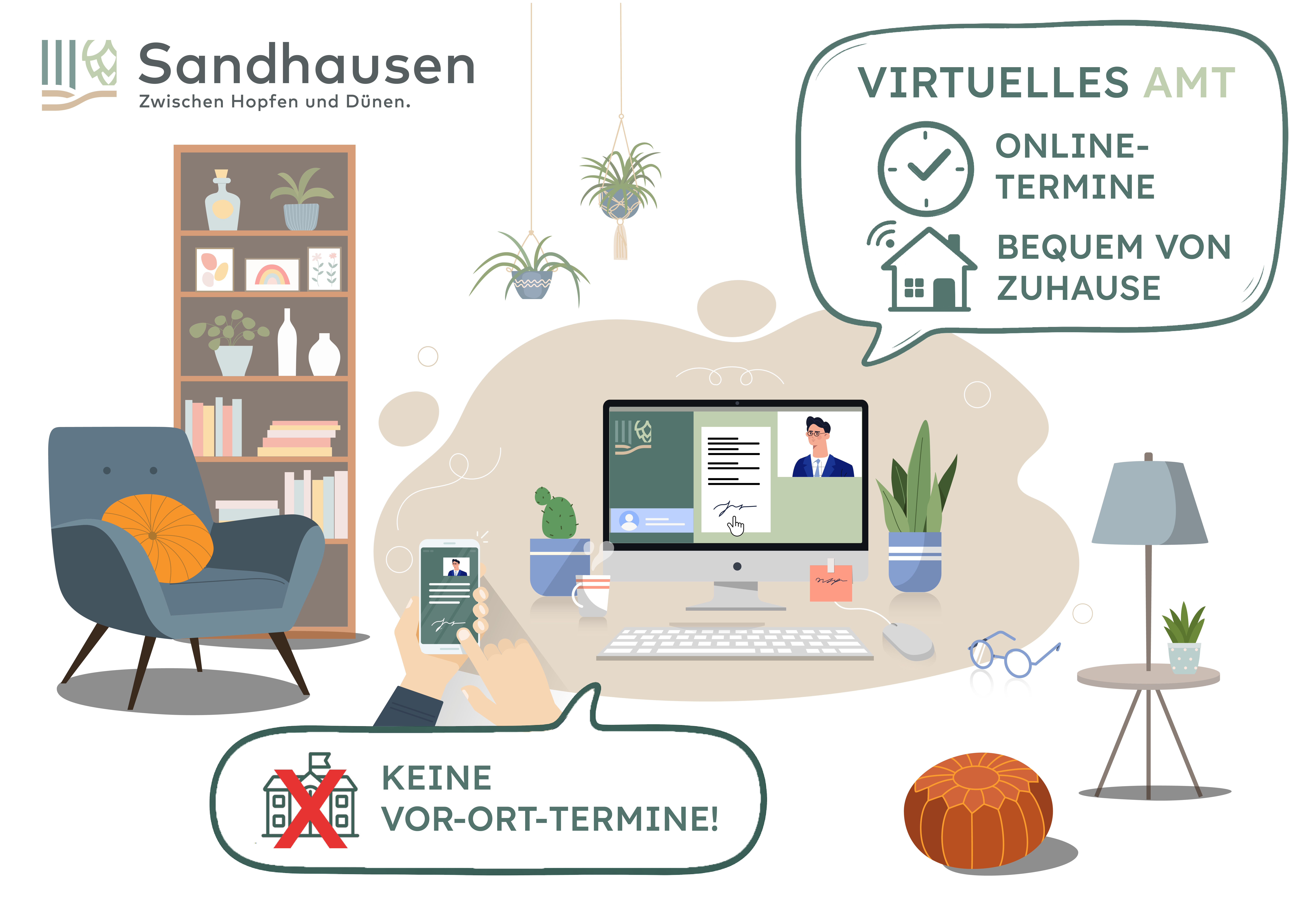 Sandhausen: Virtuelles Amt erfolgreich gestartet