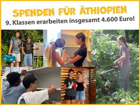 Spenden für Äthopien: 9. Klassen spenden 4.600 Euro