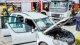 Verkehrsunfall auf der K4153: Feuerwehr Nußloch sichert Unfallstelle ab