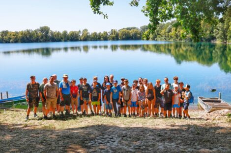 Oftersheimer Kinder lernen am Wammsee das Angeln