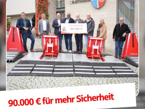 Sparkasse Heidelberg unterstützt Anschaffung mobiler Straßensperren mit 90.000 Euro